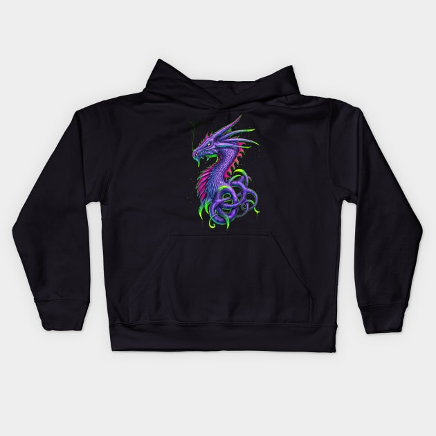 Poison Dragon Kids Hoodie by chriskar